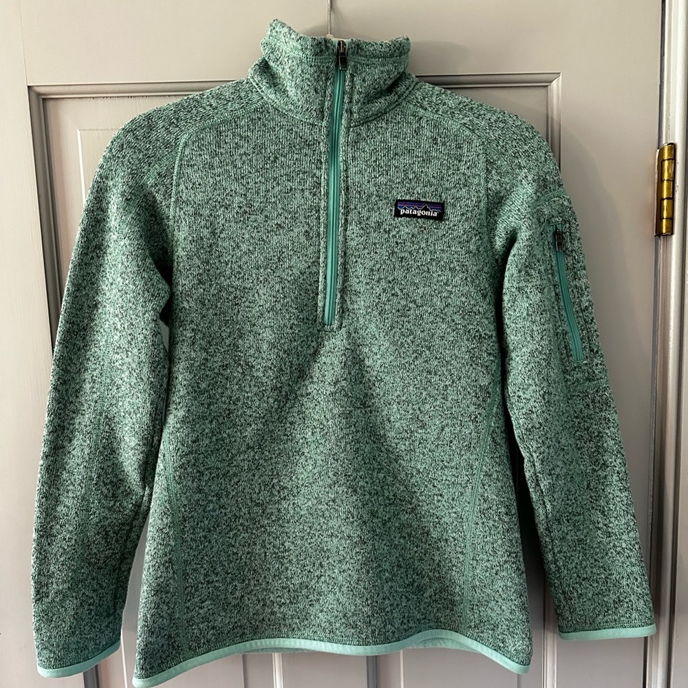 Patagonia Better Sweater 1/4 Zip Fleece Teal Blue Size XS